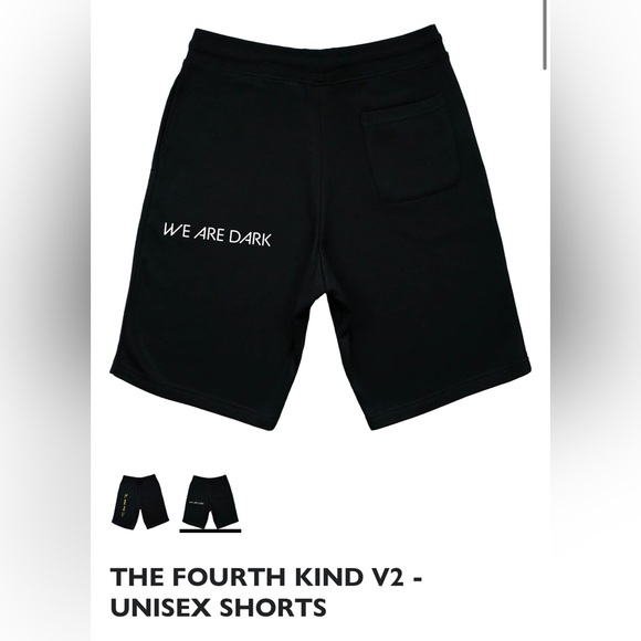 We Are Dark shorts, men’s M, Unisex Size L, cotton, Black-warm fleece inner - Picture 4 of 8